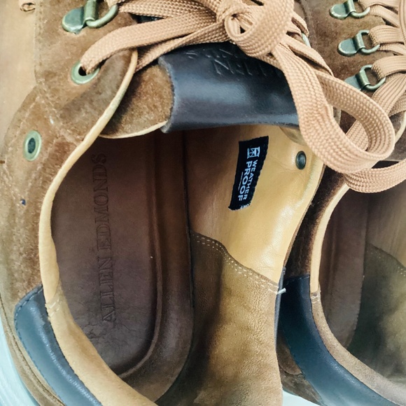 Allen Edmonds Men’s 11 D Canyon Weatherproof Runner Sap Brown Suede Vibram Sole - Picture 7 of 16
